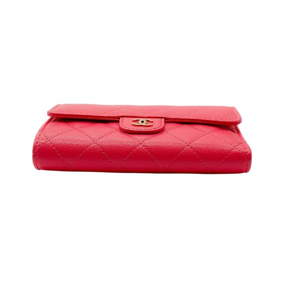 Chanel Pink Quilted Caviar Leather Timeless Wallet - Picture 8 of 16